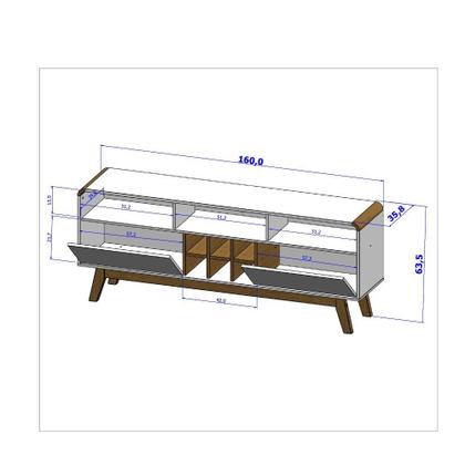 Imagem de Rack para TV até 65 Polegadas 1 Porta Larimar Bechara