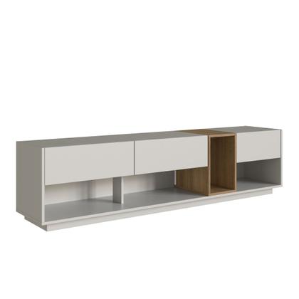 Imagem de Rack para TV até 65 Polegadas com LED 180cm 3 Gavetas e 1 Nicho RA8001 Bege