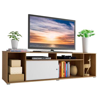 Imagem de Rack para TV até 65 Polegadas Madesa Cancun - Rustic/Branco