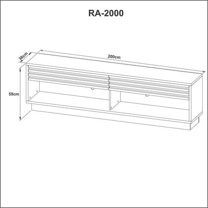 Imagem de Rack para TV até 65 Polegadas RA2000 Natural Tecnomobili