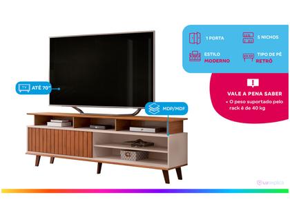 Imagem de Rack para TV até 70" 1 Porta DJ Móveis Flow