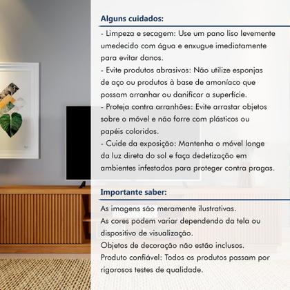 Imagem de Rack para TV até 75 Polegadas 100% MDF Ripado 2 Portas Logan