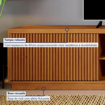 Imagem de Rack para TV até 75 Polegadas 100% MDF Ripado 2 Portas Logan