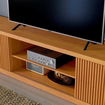Imagem de Rack para TV até 75 Polegadas 100% MDF Ripado 2 Portas Logan