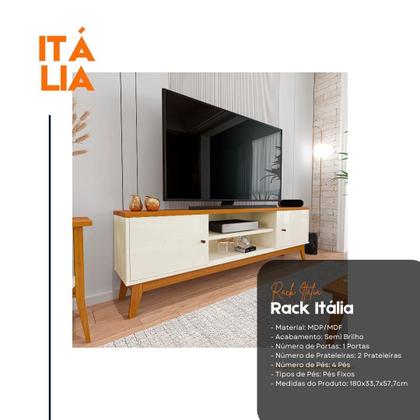 Imagem de Rack para Tv até 75 Polegadas 2 Portas Itália 180cm