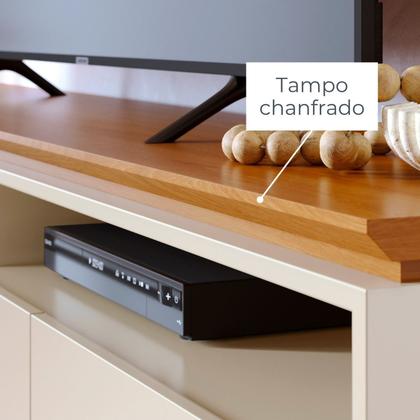 Imagem de Rack para TV até 75 Polegadas 200cm Tvs Selene Branco