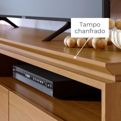 Imagem de Rack para TV até 75 Polegadas 200cm Tvs Selene Marrom