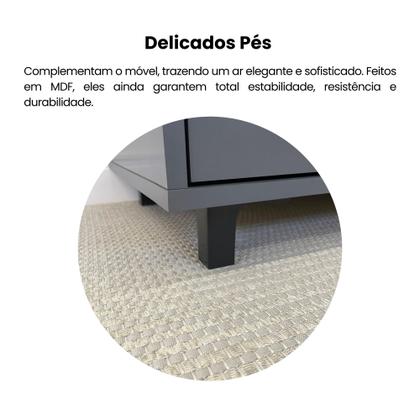 Imagem de Rack para TV até 75 Polegadas 2m Tampo Engrossurado Mercury