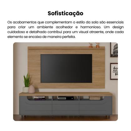 Imagem de Rack para TV até 75 Polegadas 2m Tampo Engrossurado Mercury