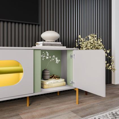 Imagem de Rack para TV até 75 Polegadas com Led Bordas Arredondadas Juquehy