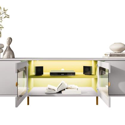 Imagem de Rack para TV até 75 Polegadas com Led Bordas Arredondadas Juquehy