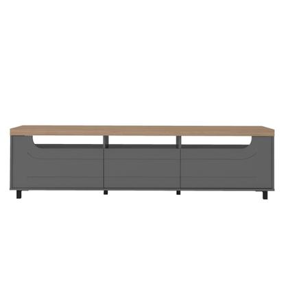 Imagem de Rack para TV até 75 Polegadas MDF 200cm Tampo Engrossurado Mercury Marrom