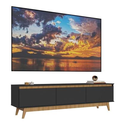 Imagem de Rack para TV até 80 Polegadas 180cm 3 Portas Retrô Multimóveis MP1103