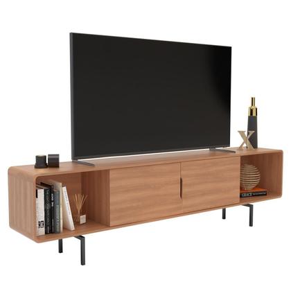 Imagem de Rack para TV até 85 Polegadas 220cm Otto Espresso Móveis Laranja Freijó/Preto