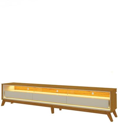 Imagem de Rack para TV até 90 Polegadas com LED e Pés Madeira Maciça 260cm 100% MDF Requinte