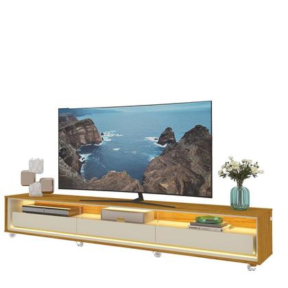Imagem de Rack para TV até 90 Polegadas com LED e Rodízios 260cm 100% MDF Requinte