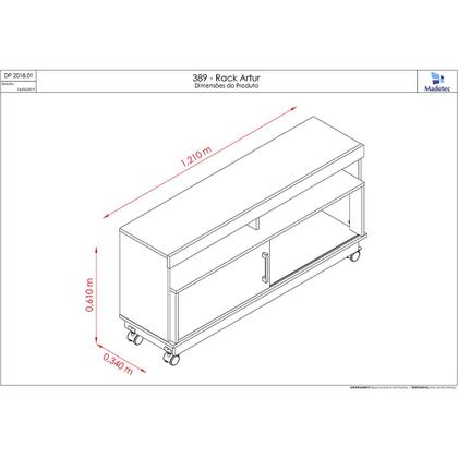 Imagem de Rack para TV de até 50 Polegadas Artur - Madetec