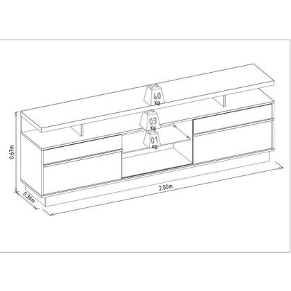 Imagem de Rack para TV de até 70 Polegadas Recife Linea Brasil
