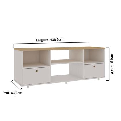 Imagem de Rack para Tv Genialflex Branco Encaixe Sem Ferramentas