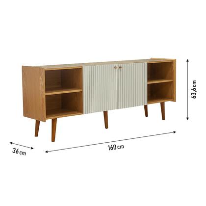 Imagem de Rack para Tv Genialflex Vértice Cinamomo Branco Laca