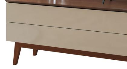 Imagem de Rack para TV Wall 1.8 Off White com Freijó - MoveisAqui