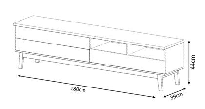 Imagem de Rack para TV Wall 1.8 Off White com Freijó - MoveisAqui