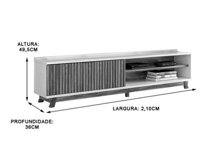Rack para Tvs 2,10 Cinamomo/Mel Genesis Mobler - ALPOIM Imagem de Rack para Tvs 2,10 Cinamomo/Mel Genesis Mobler