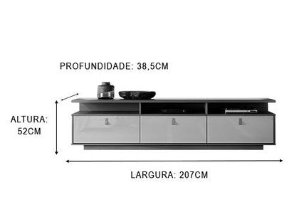 Rack Para TVs Marrocos 2,07 Tauri/Off White Perolizado Lukalian - Alpoim Imagem de Rack Para TVs Marrocos 2,07 Tauri/Off White Perolizado Lukalian