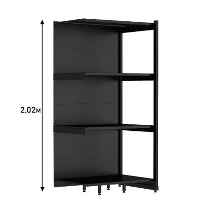 Imagem de Rack Parede 202 Fit 60 Continuação Preto 90x60 Pe Cinza