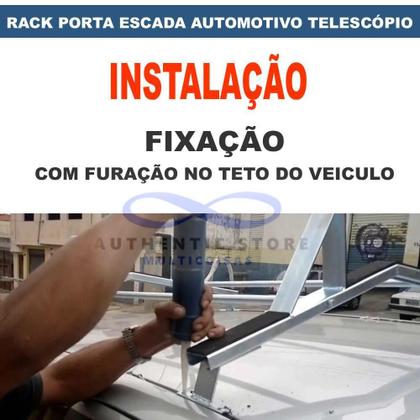 Imagem de Rack Porta Escada Telescópio Universal Todos Carro 2 E 4 Pts
