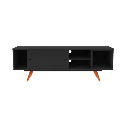 Rack Retrô Berbel Fosco Preto 162 cm - Mobly Imagem de Rack Retrô Berbel Fosco Preto 162 cm