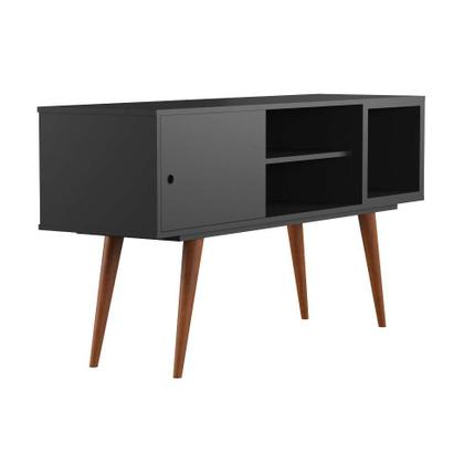 Imagem de Rack Retrô Gisborne Preto 140 cm