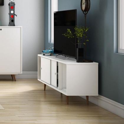 Imagem de Rack Retrô Goslar Branco 162 cm