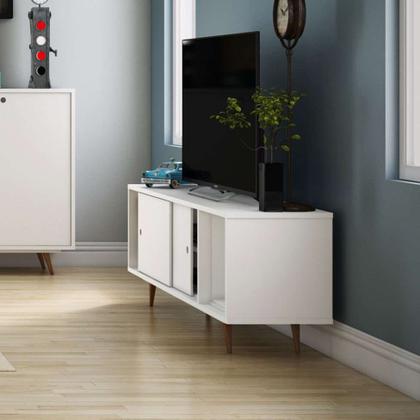 Rack Retrô Goslar Branco 162 cm - Mobly Imagem de Rack Retrô Goslar Branco 162 cm