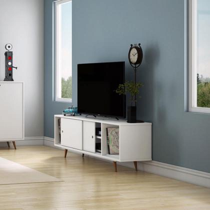 Imagem de Rack Retrô Goslar Branco 162 cm