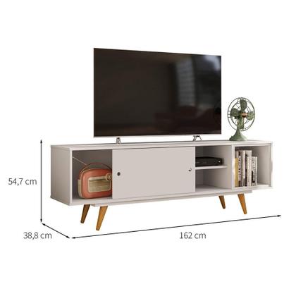 Imagem de Rack Retrô Goslar Branco 162 cm