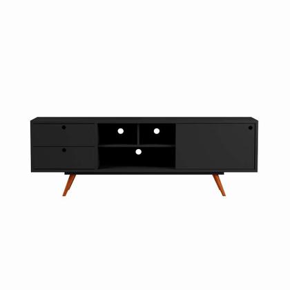 Rack Retrô Kassel Preto 162 cm - Mobly Imagem de Rack Retrô Kassel Preto 162 cm