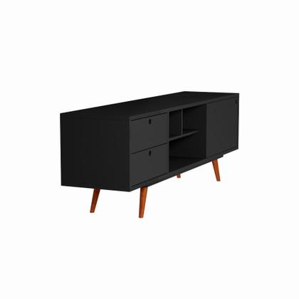 Imagem de Rack Retrô Kassel Preto 162 cm