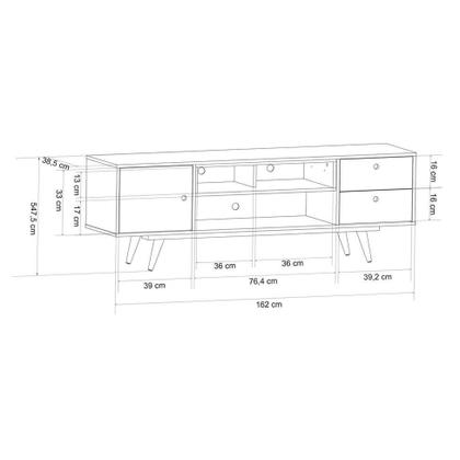 Rack Retrô Kiel Branco 160 cm - Mobly Imagem de Rack Retrô Kiel Branco 160 cm