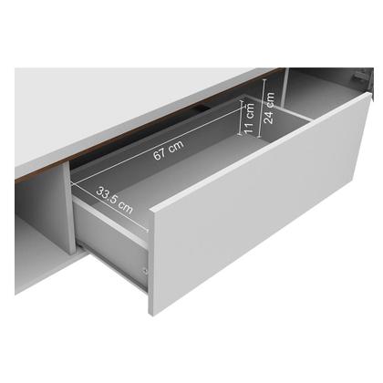 Imagem de Rack Retrô Madesa Reims para TV até 75 Polegadas Pés de Madeira - Branco