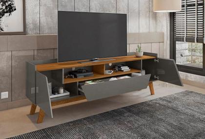 Imagem de Rack Sala Florença para TV até 70 Polegadas com Pés Madeira