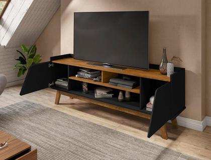 Imagem de Rack Sala Turim para TV até 65 Polegadas com Pés Madeira