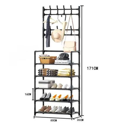 Imagem de Rack Sapateira Arara Organizadora de Roupa e Sapato Grande 5 Andares