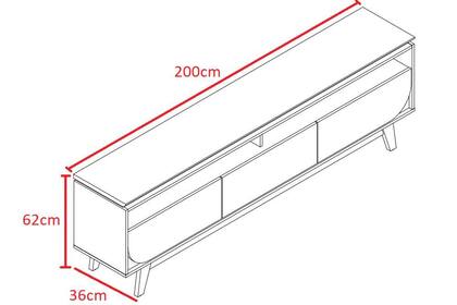 Imagem de Rack Selene para TV de até 75 polegadas - Cinamomo Off White - Madetec