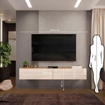 Imagem de Rack suspenso future 1,80m cool home off white/nature