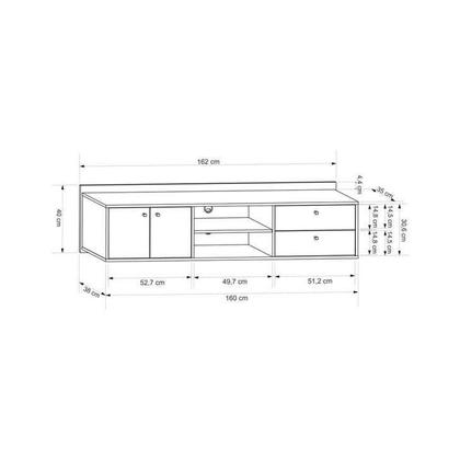 Rack Suspenso Getty Preto 162 cm - Mobly Imagem de Rack Suspenso Getty Preto 162 cm