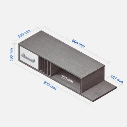 Imagem de Rack Suspenso MDP 97cm para Sala de Estar e Quarto Mônaco - JM3 MÓVEIS