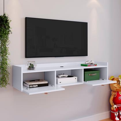 Imagem de Rack Suspenso Multifuncional Sala ou Quarto Decoração Nicho 2 Portas Prateleira Varias Cores