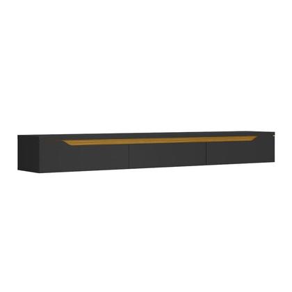 Imagem de Rack Suspenso para TV até 65 Polegadas 180cm Preto/Cedro