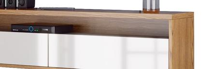 Imagem de Rack Suspenso para TV Life 1.36 Off White com Freijó - MóveisAqui